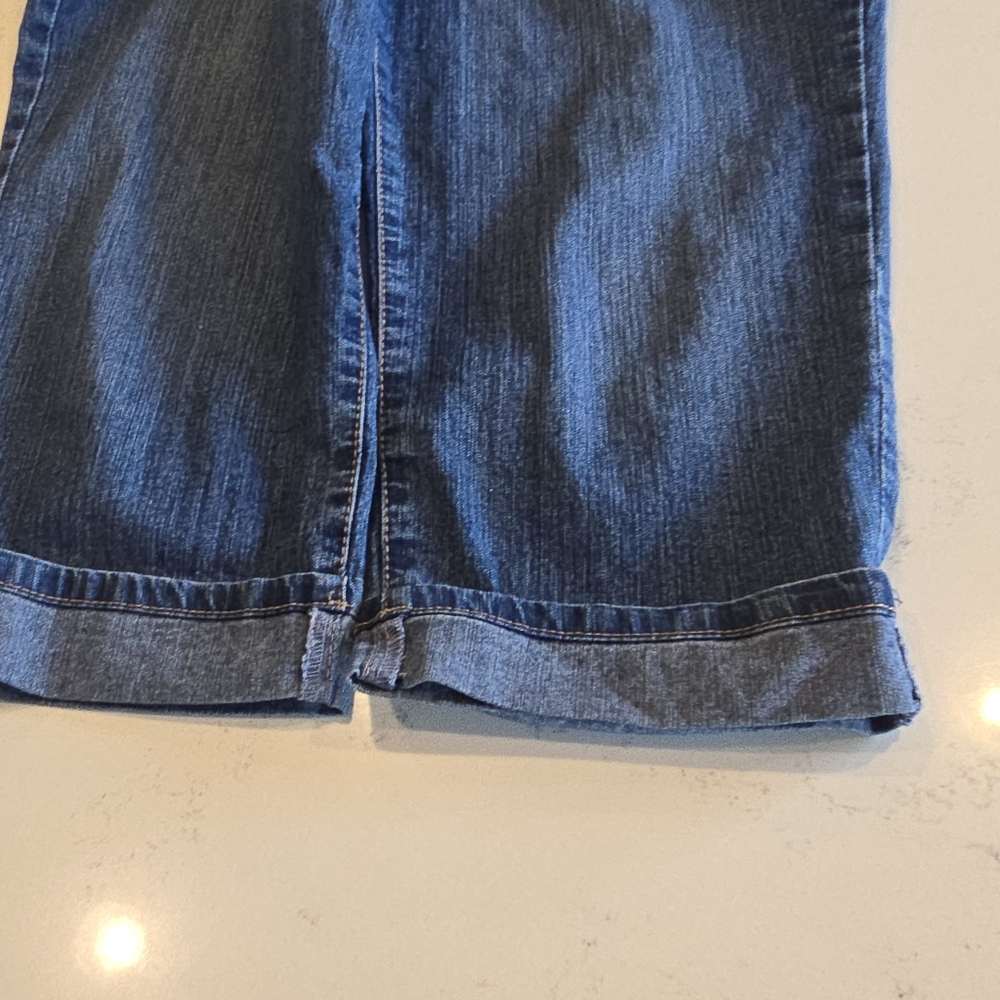 Bandolino Blue Denim Womens Ankle Crop Capris Size 12 - Picture 5 of 12